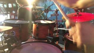 【爵士鼓手魷魚kEN®】2016-06 教學😀 ( 鼓手 - ；爵士鼓練習2-1 ) Drum Cover Practice SparxStix 發光鼓棒