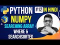 NumPy Searching Array || where & searchsorted || Complete Python Numpy Tutorial in Hindi #12