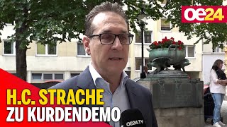 Strache zu Kurdendemo