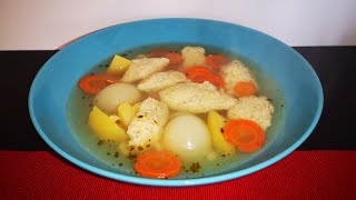 Semolina Dumplings Soup - Grízgaluska leves