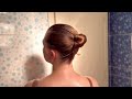 easy two minutes hairstyles with clutcher . high bun for short hair.