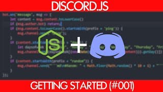 Discord.js Bot Tutorial - Getting Started (Ping, Day of Week, Random Number Commands)
