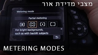 איך למדוד חשיפה (Metering Modes)