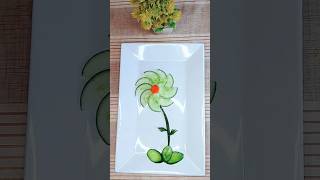 Cucumber Cutting Design l Salad Decorations ideas #cucumbercarving #cookwithsidra #vegetablecarving