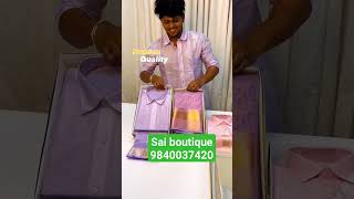 Traditional outfit||couple combo pack||semi silk saree with gents shirts vesti