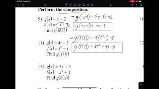 Function Operations and Compositions- Kuta Software Worksheet Walkthrough