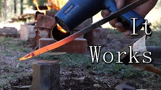 Dirt Cheap Blacksmithing - Forging with a hair dryer