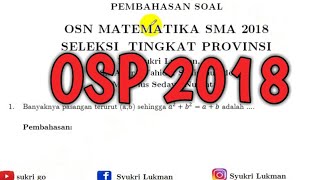 Pembahasan OSP 2018 No.1 - 5 Matematika SMA