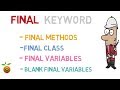 39 - final keyword in Java | (final class,method,variable and blank final variable)