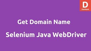 Get Domain Name using Selenium Java WebDriver