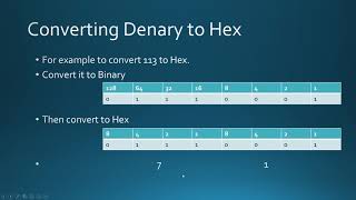 6 Number Systems - Denary to Hexadecimal GCSE Computer Science AQA