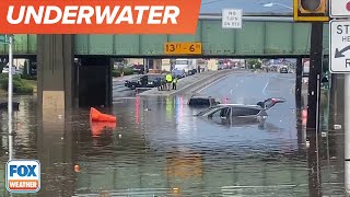 Cars Under Feet Of Water In Fair Lawn, NJ After Heavy Rain
