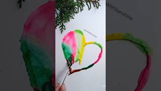 Easy Thread Painting😱😍String Pull Technique|| How To Paint Using Thread #shorts #threadpainting