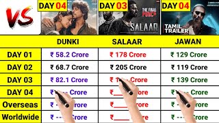 Dunki vs Salaar vs Jawan Box Office Collection Day 4, Salaar Collection Day 3, Worldwide Collection