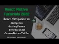 React Native 2022 | React Navigation V6 | Passing Params from One Screen to Another | Bottom Tab Bar