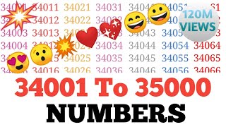 (34001 से 35000) numbers सीखे youtube पर // [34001 to 35000] ll counting 34001-35000 numbers 2023.💥😍