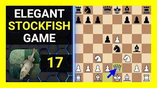 Elegant Stockfish 17 Chess Game, Vienna Game, Vienna Gambit, Kaufmann Variation