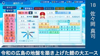 [パワプロ2022]令和の広島の地盤を築き上げた鯉の大エース！佐々岡真司投手！