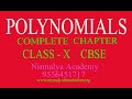 Polynomials class 10 CBSE