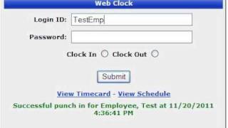 WebClock: Clockin in and out