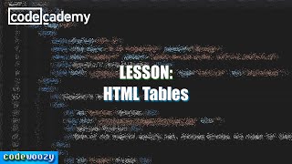 HTML Tables | Learn HTML | Codecademy Walkthrough