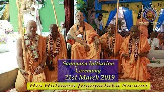 Sannyasa Initiation Ceremony 2019 in 4K during the Gaura Purnima Festival.