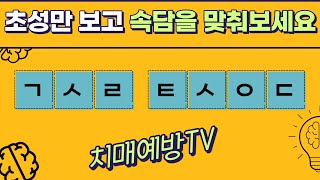 혼자하는 치매예방 #11 | 치매예방활동 | 치매테스트 | 속담퀴즈 | 초성퀴즈 | 치매예방퀴즈