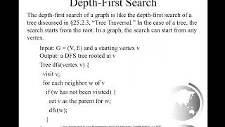 Daniel Liang Java Sections 28.6-28.7 Depth-First Search