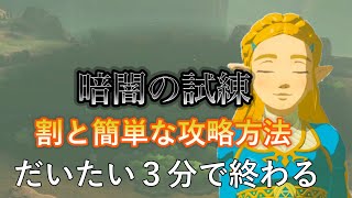 【ゼルダの伝説 ブレスオブザワイルド】 暗闇の試練 簡単攻略方法