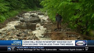 Newport road washed out for second time in two weeks