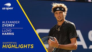 Alexander Zverev vs Lloyd Harris Highlights | 2021 US Open Quarterfinal