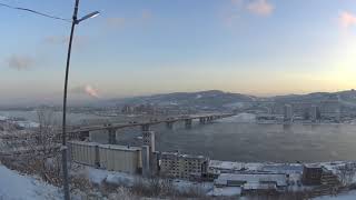 Very Frosty Siberia | Krasnoyarsk main bridges