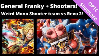 Mono Shooter General Franky team vs Revo 2 GC! Ignoring Atk Down and Paralysis! OPTC Garp Challenge