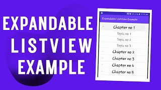 How to Create Expandable ListView in Android Studio | Expandable ListView