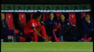 Neymar y su enfado al ser cambiado por Luis Enrique - Sevilla vs Barça