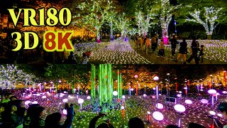 [ 8K 3D VR180 ] 東京ミッドタウン六本木 イルミネーション 2024  TOKYO MIDTOWN CHRISTMAS illuminations in Roppongi