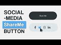 Social media Share Button with Hover Animation using HTML & CSS Only.