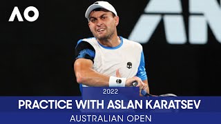 Aslan Karatsev Practice Session | Australian Open 2022