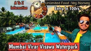 Visava WaterPark \u0026 Beach Resort | Virar Best Waterpark | Entry in 650 with unlimited Veg NonVeg food