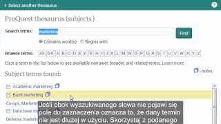ProQuest Thesaurus Polish subtitles