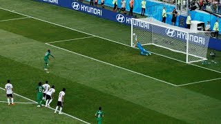 Egyptian goalkeeper Essam El-Hadary became the oldest player to play in a World Cup game.