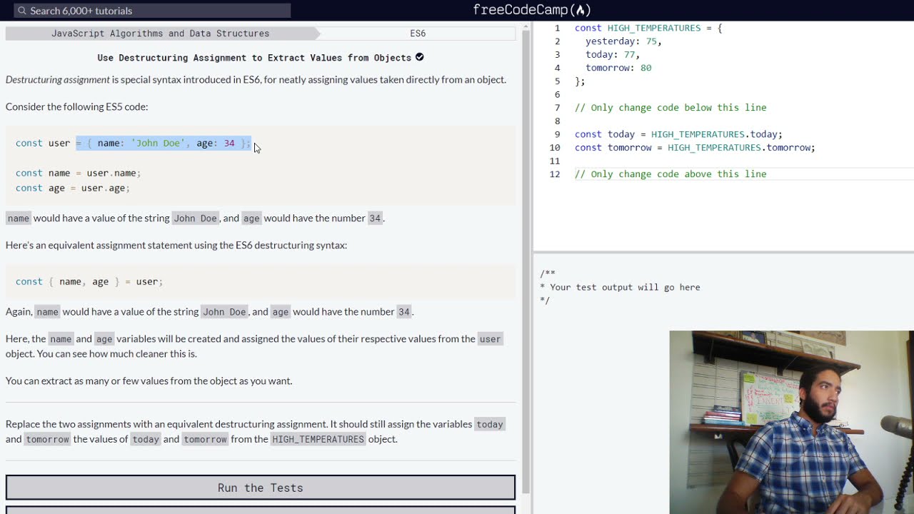 How To Use The Destructuring Assignment To Extract Values From Objects ...