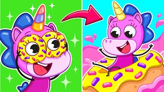 Colorful Sweet Donuts for Kids! | Yummy Food + More Best Kids Cartoons | Teeny Mimi