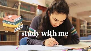 Study With Me at the Library | background noise, NO music, real time