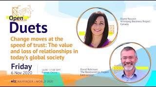 Change moves at the speed of trust: The value and loss of relationships in today’s global society