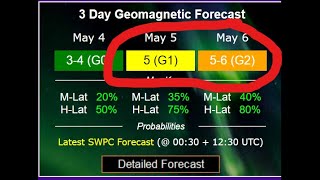 Incoming G2 Solar Storm. Auroras Expected for Sunday night. Hawaii Volcano update. Saturday 5/4/24