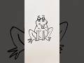 Easy to draw a Frog, easy and cute drawing for kids and toddlers #shorts #ytshort #art #creative