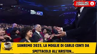 Sanremo 2025, la moglie di Carlo Conti da spettacolo all’Ariston...