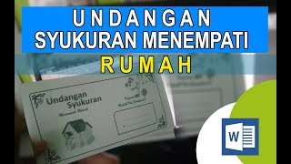 81 Contoh Undangan Syukuran Menempati Rumah Gratis Terbaru