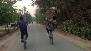 চাইকেল লৈ danger wheelie || wheelie in |Public reaction 🔥 wheelie চাইকেল 😱ajoy vlogs video wheelie